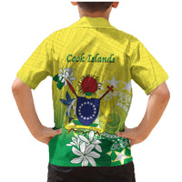 Cook Islands Independence Day Family Matching Mermaid Dress and Hawaiian Shirt Kuki Airani Tiare Maori Polynesian Pattern - Green LT14 - Polynesian Pride