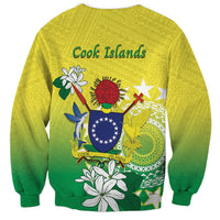 Cook Islands Independence Day Sweatshirt Kuki Airani Tiare Maori Polynesian Pattern - Green