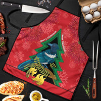 New Zealand Christmas In July Apron Kowhai Tui Bird With Pohutukawa - Red LT14 Red - Polynesian Pride