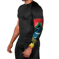 New Zealand Christmas In July Arm Sleeves Kowhai Tui Bird With Pohutukawa - Red LT14 - Polynesian Pride