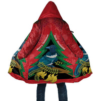 New Zealand Christmas In July Cloak Kowhai Tui Bird With Pohutukawa - Red LT14 Unisex Red - Polynesian Pride