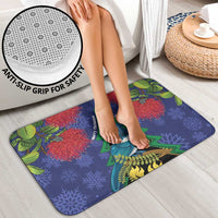 New Zealand Christmas In July Bathroom Set Kowhai Tui Bird With Pohutukawa - Blue LT14 - Polynesian Pride