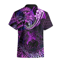 Polynesian Pride Sagittarius Zodiac Hawaiian Shirt Astrological Sign Tribal Plumeria Purple Galaxy LT14 - Polynesian Pride
