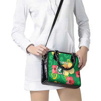 Custom Vanuatu Cricket Shoulder Handbag 2024 Tropical Flowers Version