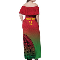 Custom Vanuatu Cricket Family Matching Off Shoulder Maxi Dress and Hawaiian Shirt 2024 Polynesian Pattern Sporty Style LT14 - Polynesian Pride