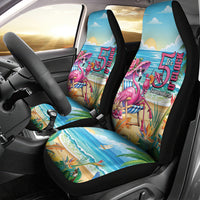 Flamingo Aloha Hawaii Car Seat Cover It's 5 OClock Somewhere Tropical Vibes LT14