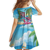 Flamingo Aloha Hawaii Family Matching Off Shoulder Maxi Dress and Hawaiian Shirt It's 5 OClock Somewhere Tropical Vibes LT14 - Polynesian Pride