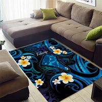 Tokelau Fakaofo Atoll Area Rug Polynesian Tattoo Plumeria With Map