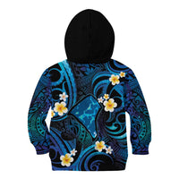 Tokelau Fakaofo Atoll Kid Hoodie Polynesian Tattoo Plumeria With Map LT14 - Polynesian Pride