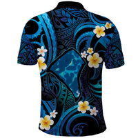Tokelau Fakaofo Atoll Polo Shirt Polynesian Tattoo Plumeria With Map LT14 - Polynesian Pride