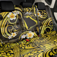 Tokelau Atafu Atoll Back Car Seat Cover Polynesian Tattoo Plumeria With Map