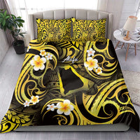 Tokelau Atafu Atoll Bedding Set Polynesian Tattoo Plumeria With Map LT14 - Polynesian Pride