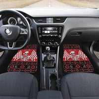 Personalized Hawaii Skull Christmas Car Mats Mele Kalikimaka Hawaiian Kakau - Polynesian Pride