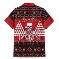 Personalized Hawaii Skull Christmas Family Matching Mermaid Dress and Hawaiian Shirt Mele Kalikimaka Hawaiian Kakau LT14 - Polynesian Pride