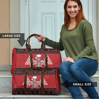Personalized Hawaii Skull Christmas Travel Bag Mele Kalikimaka Hawaiian Kakau - Polynesian Pride