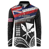 Hawaii Independence Day Button Sweatshirt La Kuokoa - Happy 28th November
