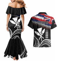 Hawaii Independence Day Couples Matching Mermaid Dress and Hawaiian Shirt La Kuokoa - Happy 28th November LT14 - Polynesian Pride
