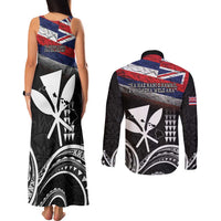 Hawaii Independence Day Couples Matching Tank Maxi Dress and Long Sleeve Button Shirt La Kuokoa - Happy 28th November LT14 - Polynesian Pride