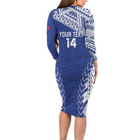 Toa Samoa Rugby Custom Family Matching Long Sleeve Bodycon Dress and Hawaiian Shirt Go Champions Pacific Samoan Pattern LT14 - Polynesian Pride