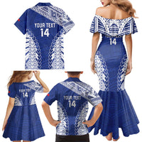 Toa Samoa Rugby Custom Family Matching Mermaid Dress and Hawaiian Shirt Go Champions Pacific Samoan Pattern LT14 - Polynesian Pride