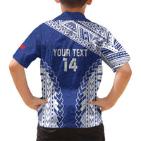 Toa Samoa Rugby Custom Family Matching Short Sleeve Bodycon Dress and Hawaiian Shirt Go Champions Pacific Samoan Pattern LT14 - Polynesian Pride