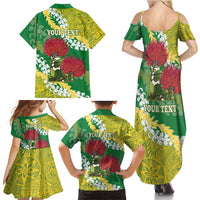 Personalized Leilehua Hawaii High School Family Matching Summer Maxi Dress and Hawaiian Shirt Puakenikeni Lei Hawaiian Pattern LT14 - Polynesian Pride