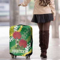 Personalized Leilehua Hawaii High School Luggage Cover Puakenikeni Lei Hawaiian Pattern - Polynesian Pride