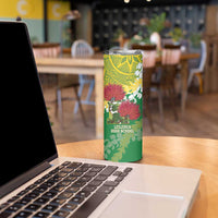 Personalized Leilehua Hawaii High School Skinny Tumbler Puakenikeni Lei Hawaiian Pattern LT14 - Polynesian Pride
