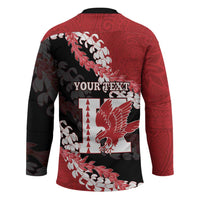 Personalized Kalani Hawaii High School Hockey Jersey Puakenikeni Lei Hawaiian Pattern - Polynesian Pride