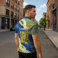 Personalized Kaiser Hawaii High School Zipper Polo Shirt Puakenikeni Lei Hawaiian Pattern - Polynesian Pride