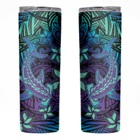 Purple Paradise Hawaiian Tribal Hammerhead Shark Skinny Tumbler LT14 Purple - Polynesian Pride