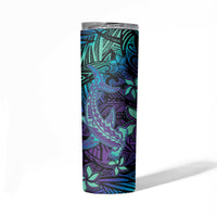 Purple Paradise Hawaiian Tribal Hammerhead Shark Skinny Tumbler LT14 - Polynesian Pride