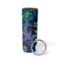 Purple Paradise Hawaiian Tribal Hammerhead Shark Skinny Tumbler LT14 - Polynesian Pride