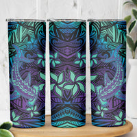 Purple Paradise Hawaiian Tribal Hammerhead Shark Skinny Tumbler LT14 - Polynesian Pride