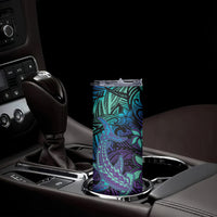 Purple Paradise Hawaiian Tribal Hammerhead Shark Skinny Tumbler LT14 - Polynesian Pride