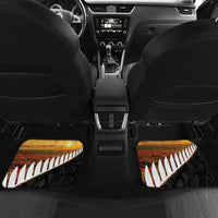 Custom New Zealand Silver Fern Rugby ANZAC Day Car Mats 2024 All Black Tiki Mascot LT14 Set 2pcs - Back Black - Polynesian Pride