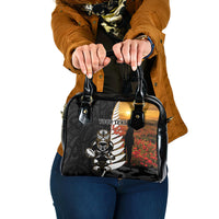 Custom New Zealand Silver Fern Rugby ANZAC Day Shoulder Handbag 2024 All Black Tiki Mascot LT14 One Size Black - Polynesian Pride