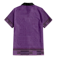 Purple African Dashiki With Fijian Tapa Pattern Family Matching Mermaid Dress and Hawaiian Shirt LT14 - Polynesian Pride