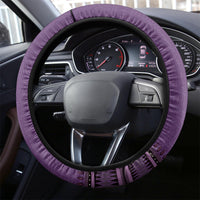 Purple African Dashiki With Fijian Tapa Pattern Steering Wheel Cover