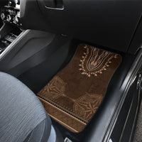 Brown African Dashiki With Tonga Ngatu Pattern Car Mats