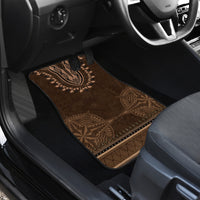 Brown African Dashiki With Tonga Ngatu Pattern Car Mats