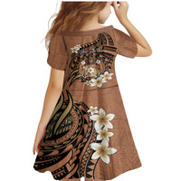 Personalised Tonga Emancipation Day Family Matching Mermaid Dress and Hawaiian Shirt Tongan Ngatu Pattern - Brown Version LT14 - Polynesian Pride