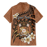 Personalised Tonga Emancipation Day Family Matching Mermaid Dress and Hawaiian Shirt Tongan Ngatu Pattern - Brown Version LT14 - Polynesian Pride