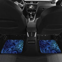 New Zealand Stewart Island Car Mats Rakiura Kiwi Maori Glowing Sky LT14 Set 2pcs - Back Blue - Polynesian Pride