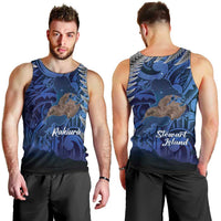 New Zealand Stewart Island Men Tank Top Rakiura Kiwi Maori Glowing Sky LT14 - Polynesian Pride