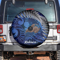 New Zealand Stewart Island Spare Tire Cover Rakiura Kiwi Maori Glowing Sky LT14 Blue - Polynesian Pride