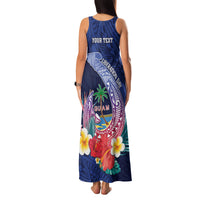 Personalised Guam Liberation Day Family Matching Tank Maxi Dress and Hawaiian Shirt Happy 80th Anniversary Fish Hook Mix Tropical Flowers LT14 - Polynesian Pride