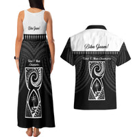 Guam Liberation Day Couples Matching Tank Maxi Dress and Hawaiian Shirt Biba Guahan Chamorro 80th Anniversary - Black LT14 - Polynesian Pride