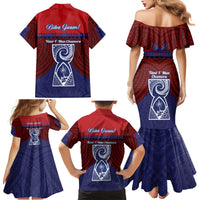 Guam Liberation Day Family Matching Mermaid Dress and Hawaiian Shirt Biba Guahan Chamorro 80th Anniversary - Blue LT14 - Polynesian Pride