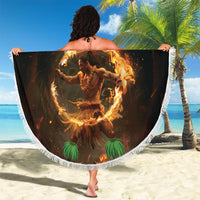 Samoa Teuila 2024 Festival Beach Blanket Samoan Siva Afi With Red Gingers